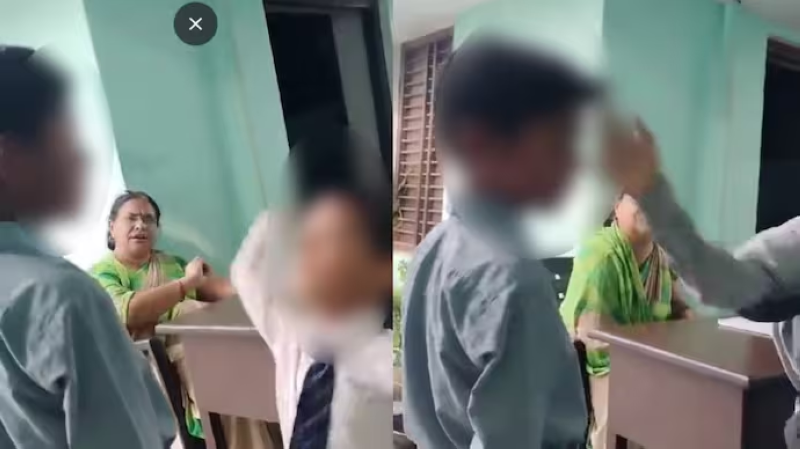معلمة هندية تأمر طلابها بالتناوب على فتى مسلم.. صفعاً